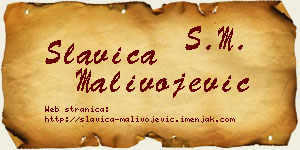 Slavica Malivojević vizit kartica